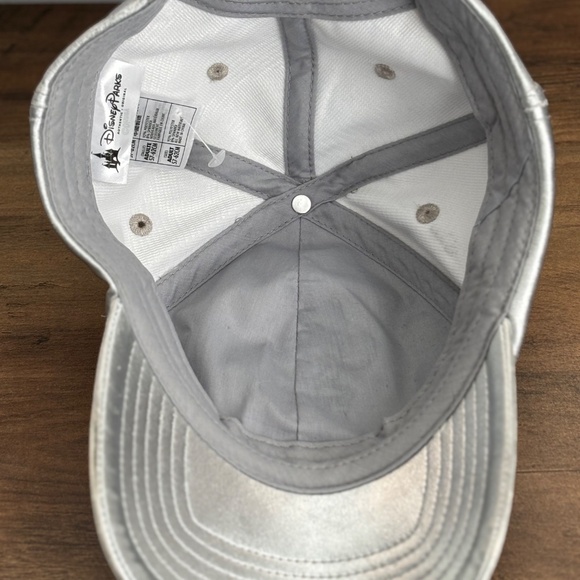 Disney Parks MICKEY MOUSE Hat Shiny SILVER Cap Adult Strapback Embroidered NEW - Picture 8 of 13